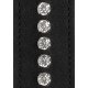 Черная гладкая шлепалка Diamond Studded Paddle - 30,5 см.