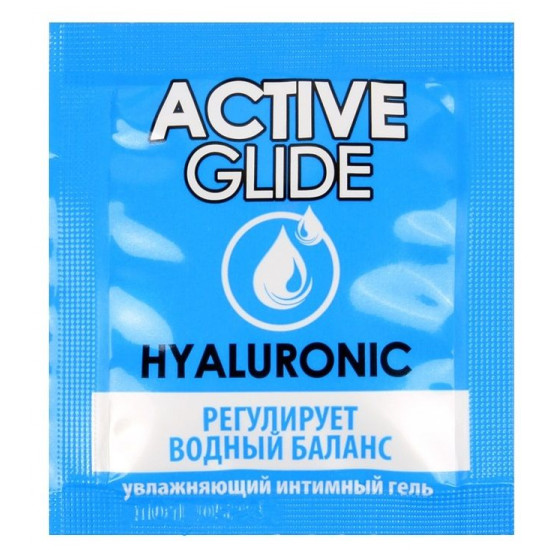 Лубрикант на водной основе Active Glide с гиалуроновой кислотой - 3 гр.