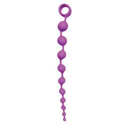 Лиловая анальная цепочка Beaded Adventure - 35,5 см.