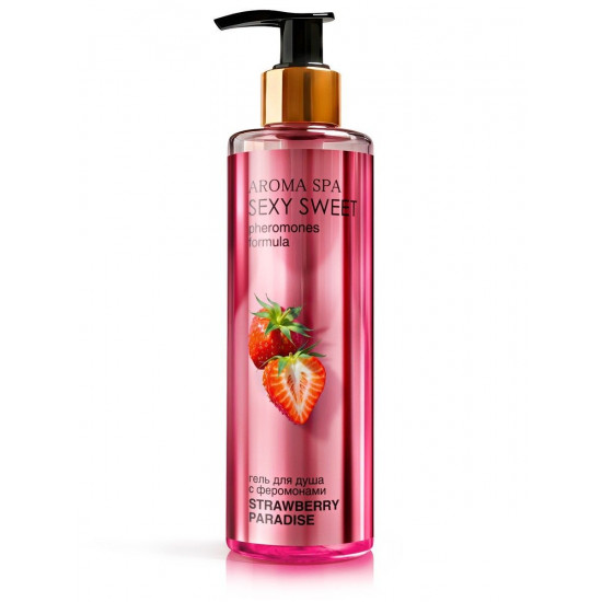 Гель для душа с феромонами и ароматом клубники Strawberry Paradise - 200 мл.