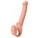 Телесный безремневой страпон Silicone Bendable Strap-On XL