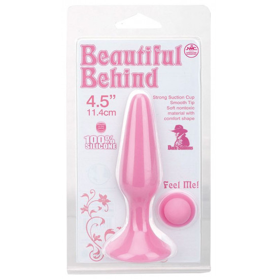 Розовая анальная пробка BEAUTIFUL BEHIND SILICONE BUTT PLUG - 11,4 см. Розовая анальная пробка BEAUTIFUL BEHIND SILICONE BUTT PLUG - 11,4 см.