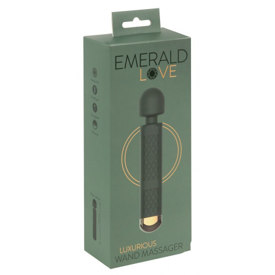 Зеленый wand-вибромассажер Luxurious Wand Massager - 22,2 см.