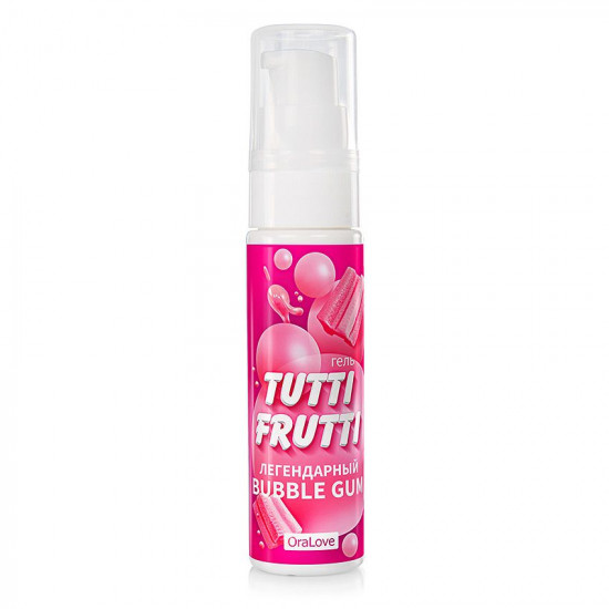 Интимный гель на водной основе Tutti-Frutti Bubble Gum - 30 гр.