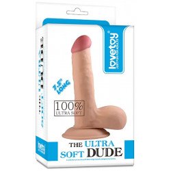 Телесный фаллоимитатор 7.5  The Ultra Soft Dude - 18 см.