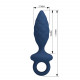 Синяя анальная пробка с кольцом Butt Plug with Loop S - 11,5 см.
