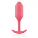Розовая пробка для ношения B-vibe Snug Plug 2 - 11,4 см.