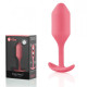 Розовая пробка для ношения B-vibe Snug Plug 2 - 11,4 см.