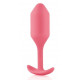 Розовая пробка для ношения B-vibe Snug Plug 2 - 11,4 см.