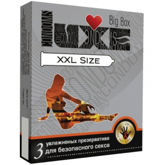 Презервативы большого размера LUXE Big Box XXL size - 3 шт. Презервативы большого размера LUXE Big Box XXL size - 3 шт.