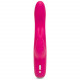 Розовый перезаряжаемый вибратор Rabbit Slimline Curve Rechargeable - 24 см.