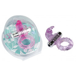 Фиолетовое эрекционное виброкольцо с зайчиком 7 Speed Rabbit Cock Ring