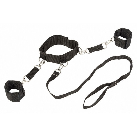 Ошейник с наручниками Bondage Collection Collar and Wristbands One Size