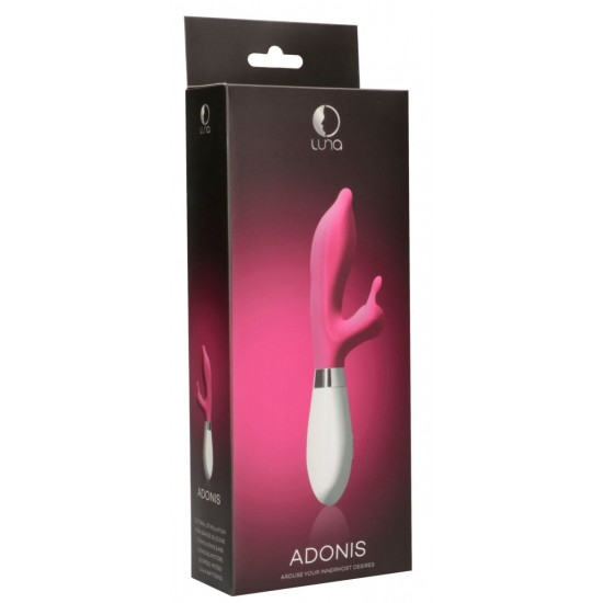 Розовый вибратор-кролик Adonis - 21,5 см.