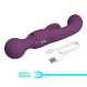 Сливовый двусторонний вибратор 2-в-1 All Rounder - кролик и wand