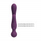Сливовый двусторонний вибратор 2-в-1 All Rounder - кролик и wand