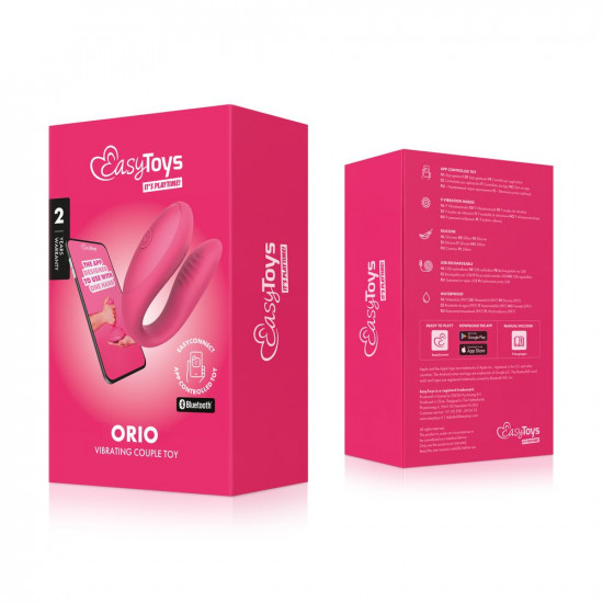 Розовый интерактивный вибростимулятор для пар Orio
