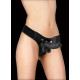 Чёрный страпон Realistic 7 Inch Strap-On - 21,3 см.
