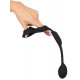 Черное виброкольцо с анальной пробкой Cock Ring with RC Butt Plug