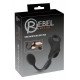 Черное виброкольцо с анальной пробкой Cock Ring with RC Butt Plug
