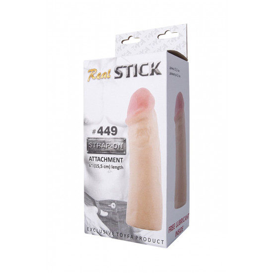 Телесный реалистичный фаллос-насадка RealStick #449 - 17 см.