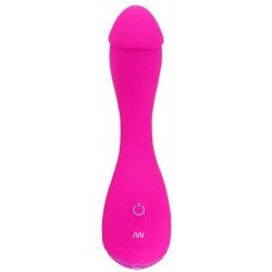Розовый вибратор Devil Dick - 16 см.
