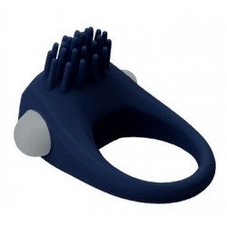 Синее эрекционное виброкольцо Stimu Ring