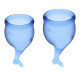 Набор синих менструальных чаш Feel secure Menstrual Cup