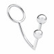 Кольцо на пенис с анальным стимулятором Two Bead Stainless Steel Anal Hook   Cock Ring