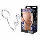 Кольцо на пенис с анальным стимулятором Two Bead Stainless Steel Anal Hook   Cock Ring