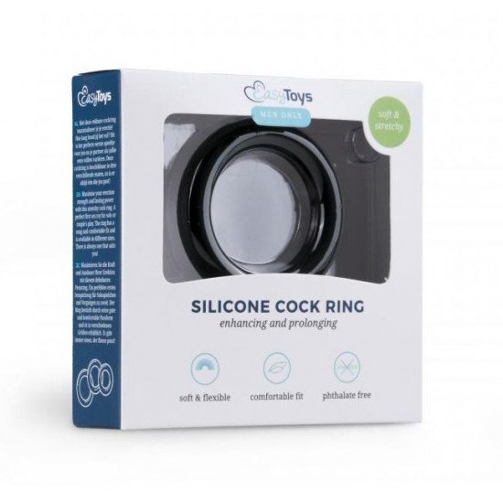 Черное эрекционное кольцо Silicone Cock Ring Medium Черное эрекционное кольцо Silicone Cock Ring Medium