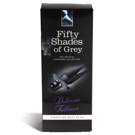 Черная анальная пробка с вибрацией Delicious Fullness Vibrating Butt Plug - 14 см.