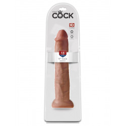 Кофейный фаллоимитатор-гигант на присоске  13  Cock - 33 см.