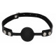 Черный кляп-шарик Silicone Ball Gag with Adjustable Bonded Leather Straps