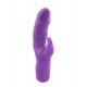Фиолетовый вибратор с клиторальным стимулятором MATES FANTASY RECHARGE VIBRATOR - 17 см.