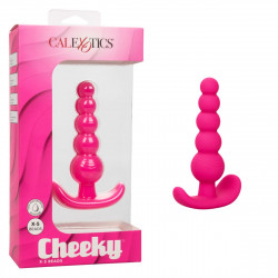 Розовая анальная елочка для ношения Cheeky X-5 Beads - 10,75 см.