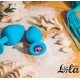 Голубая анальная пробка Cutie Small с фиолетовым кристаллом - 7,5 см.
