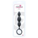 Черная анальная пробка-елочка SILICONE ANAL BEAD - 16,5 см.