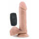 Телесный вибратор-реалистик Dr. Beckham 7.5 Inch Thumping Dildo with Remote Control - 19 см.