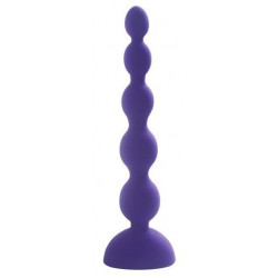 Фиолетовый анальный вибростимулятор Anal Beads L - 21,5 см.