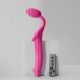 Ярко-розовый безремневой страпон Strap-on-me Vibrating Bendable Strap-On size L