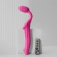 Ярко-розовый безремневой страпон Strap-on-me Vibrating Bendable Strap-On size L