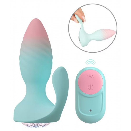 Анальная пробка JUVELA RC Butt Plug с пультом ДУ - 11,5 см.