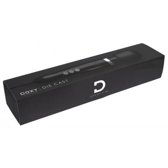 Черный жезловый вибратор Doxy Die Cast Wand Massager