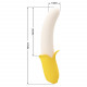 Силиконовый вибратор Banana Geek - 19,5 см.