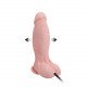Телесный фаллоимитатор с функцией подкачки Inflatable - 18,8 см.