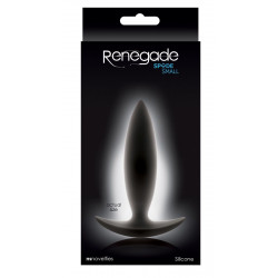 Чёрная анальная пробка для ношения Renegade Spades - 10,1 см.