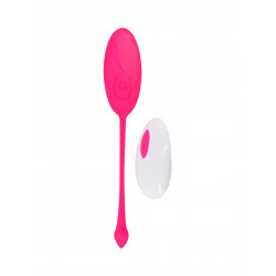 Ярко-розовое вагинальное виброяйцо с пультом ДУ
