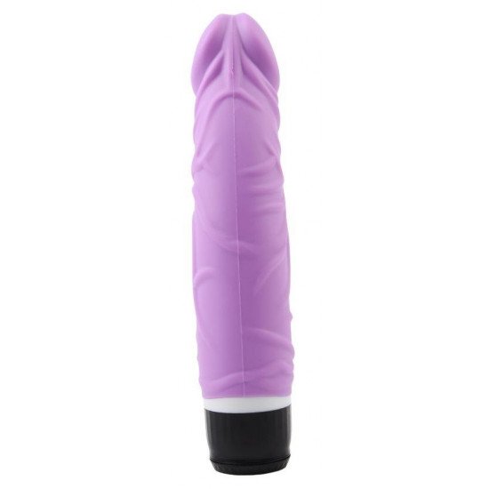 Фиолетовый вибратор-реалистик Thick Realistic Dildo - 19,5 см.