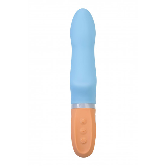 Голубой силиконовый вибратор Bluebell - 18,5 см.